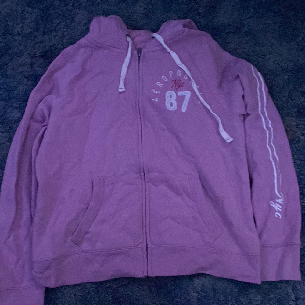 purple aeropostale zip-up jacket